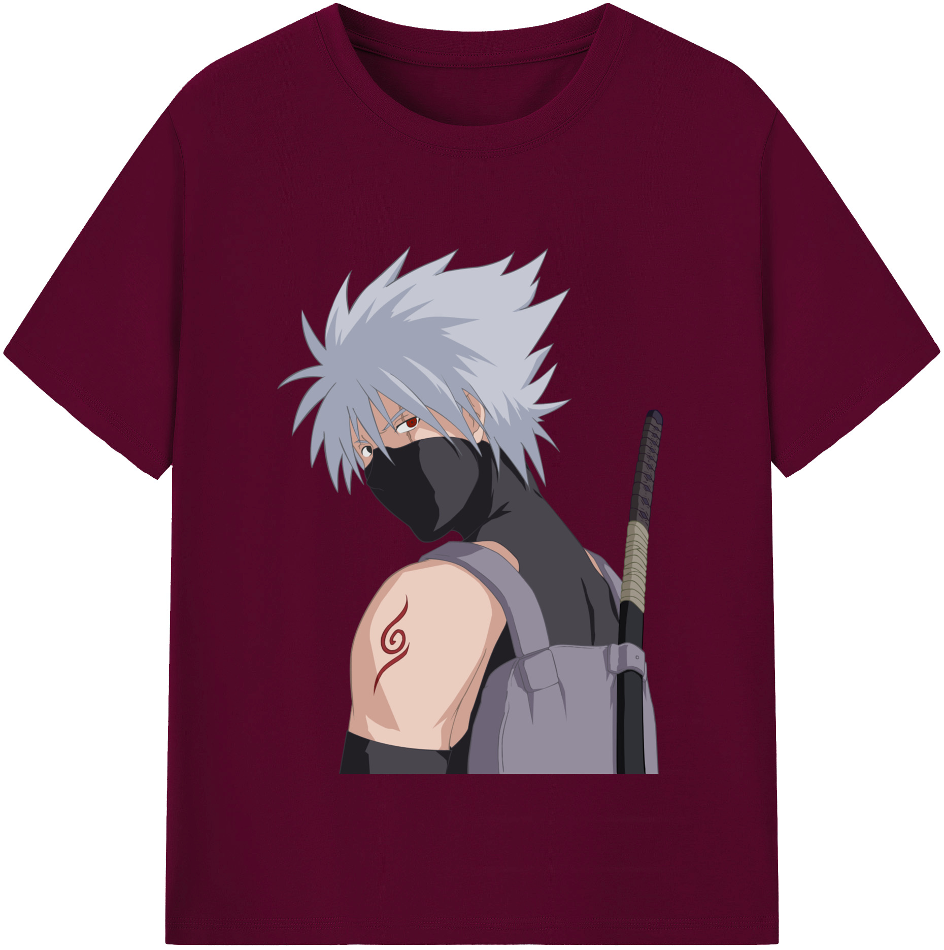 （画像用） NARUTO -ナルト- はたけ カカシ Hatake Kakashi レディースカジュアルプリントTシャツ（綿100％）